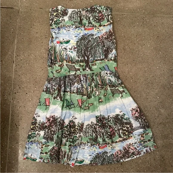 Cath Kidston British Duck Pond Dress, Women’s Size 6 US, 10 UK 🦆🌿🛶 - Picture 4 of 8